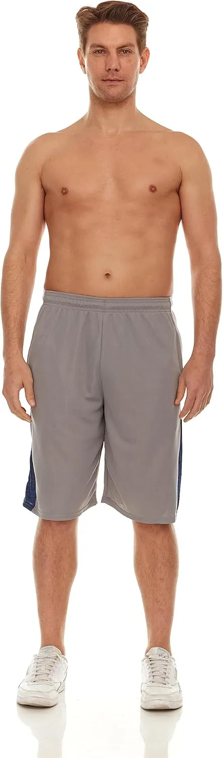 Mens Basketball Shorts with Pockets, Active Athletic Performance Gym Workout Shorts for Men Workout Shorts, 4 Pack