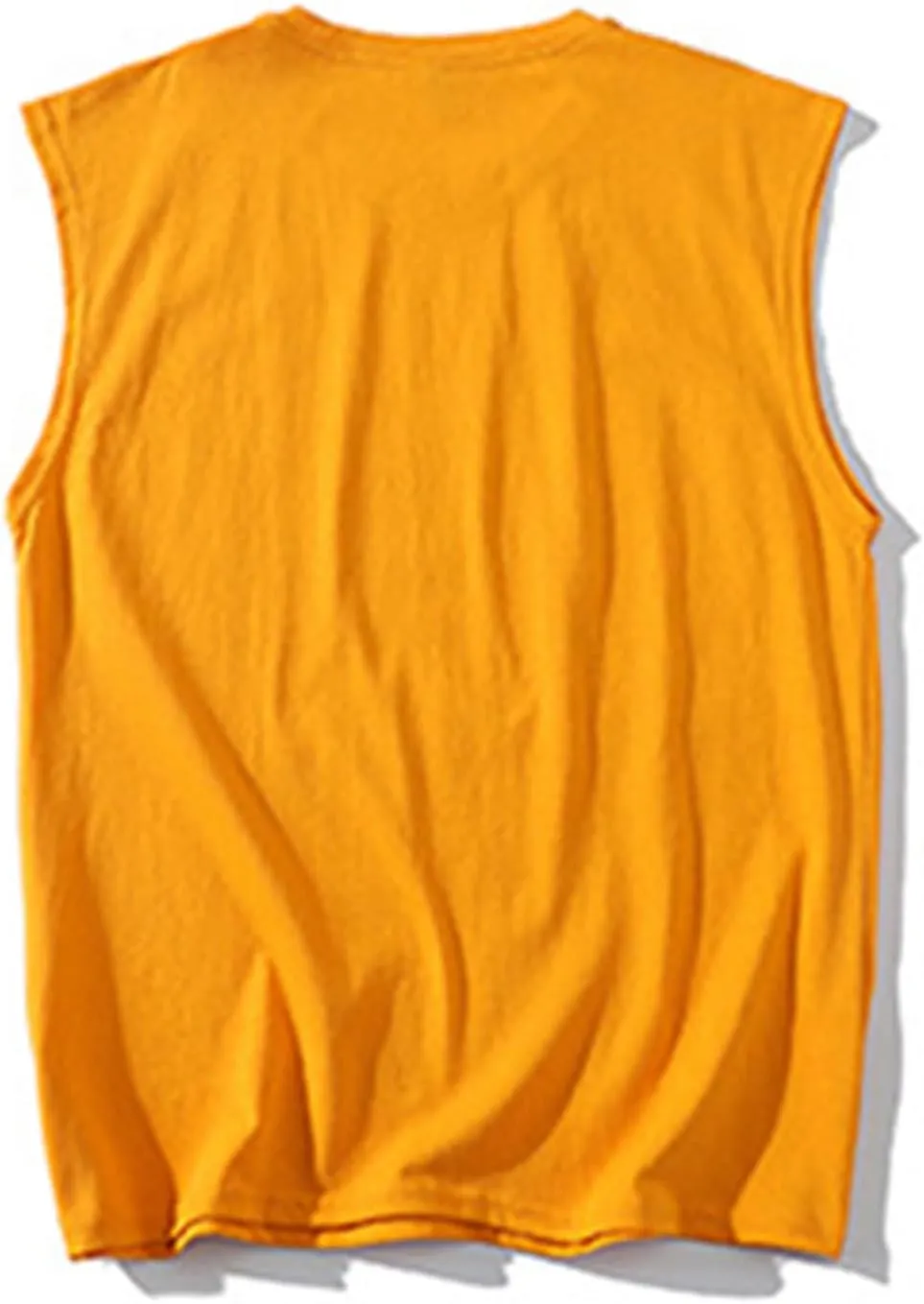 Mens Casual Tank Top Basic Cotton Comfortable Round Neck Solid Color Tank Tops Breathable Quick Dry Workout Tee