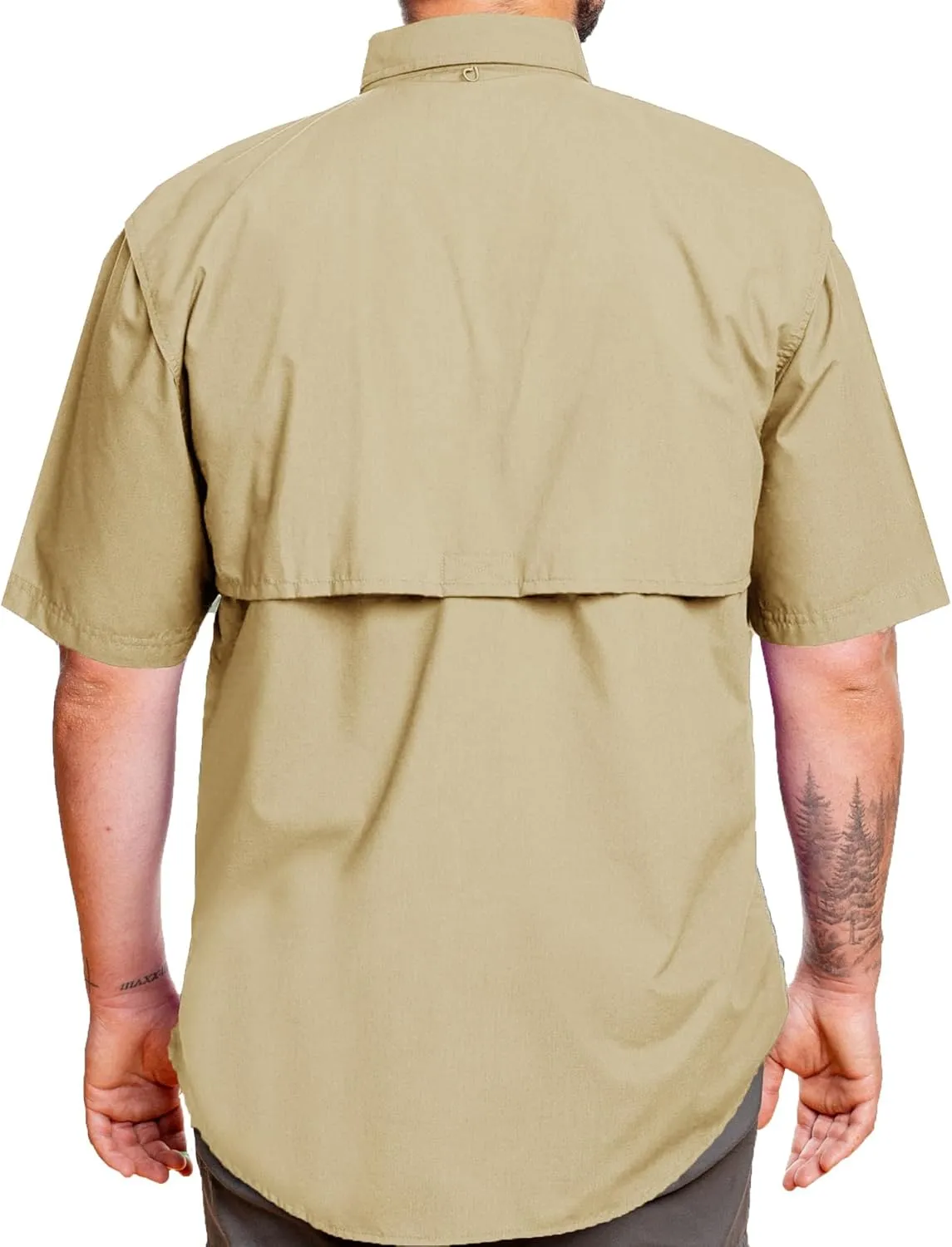 Mens Fishing Shirt Short Sleeve Button Down Quick Dry Outdoor Hiking Shirt Lightweight Breathable