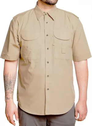 Mens Fishing Shirt Short Sleeve Button Down Quick Dry Outdoor Hiking Shirt Lightweight Breathable