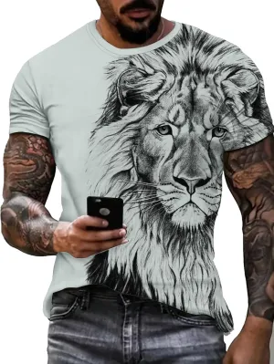Men's Short-Sleeved Graphic T-Shirt Letters Fashion Printing Round Neck T-Shirt
