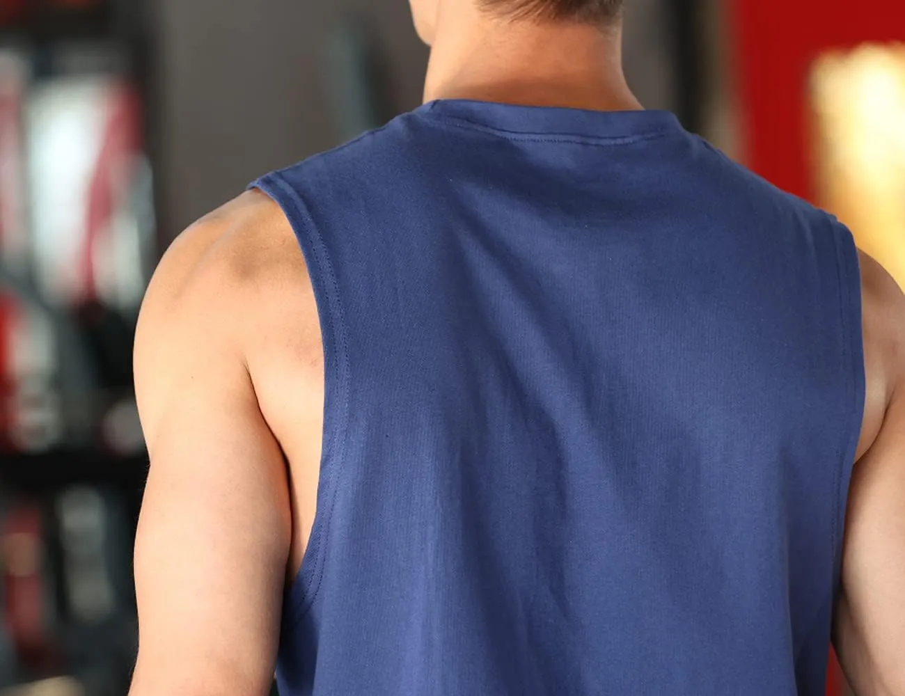 Men's Sleeveless Sports T-Shirt Quick Dry Cotton Muscle Shirt Casual Sports Tank top