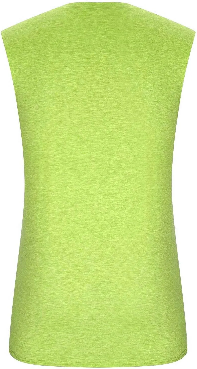 Men's Sleeveless Workout Swim Shirt Quick Dry Athletic Running Gym Muscle Beach Tank Top Cut Off Undershirts Vest