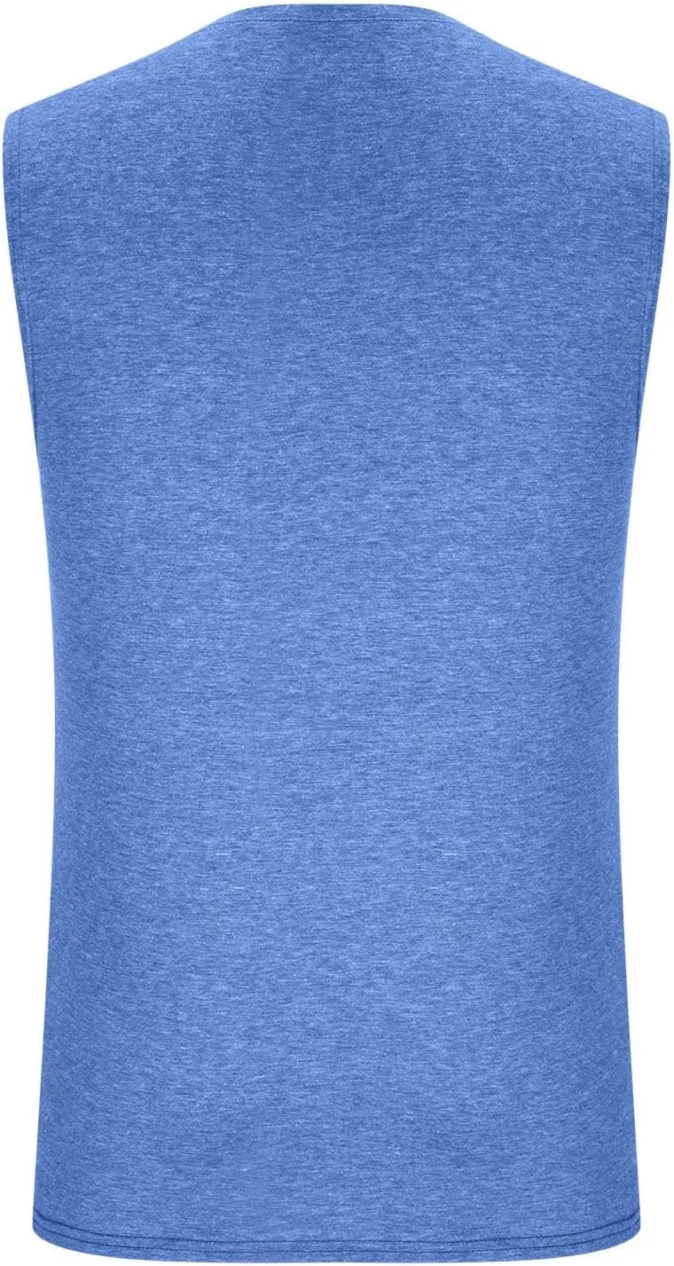 Men's Sleeveless Workout Swim Shirt Quick Dry Athletic Running Gym Muscle Beach Tank Top Cut Off Undershirts Vest