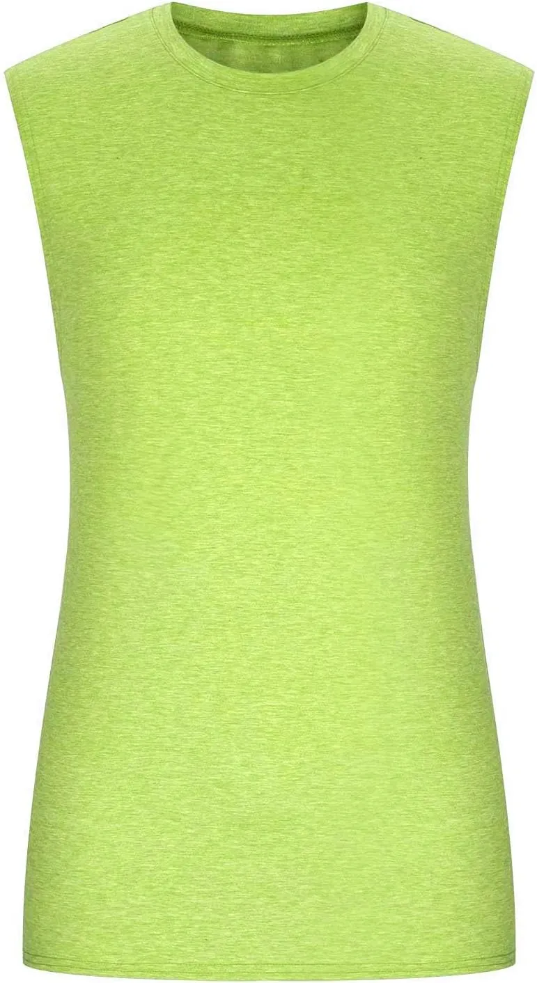 Men's Sleeveless Workout Swim Shirt Quick Dry Athletic Running Gym Muscle Beach Tank Top Cut Off Undershirts Vest