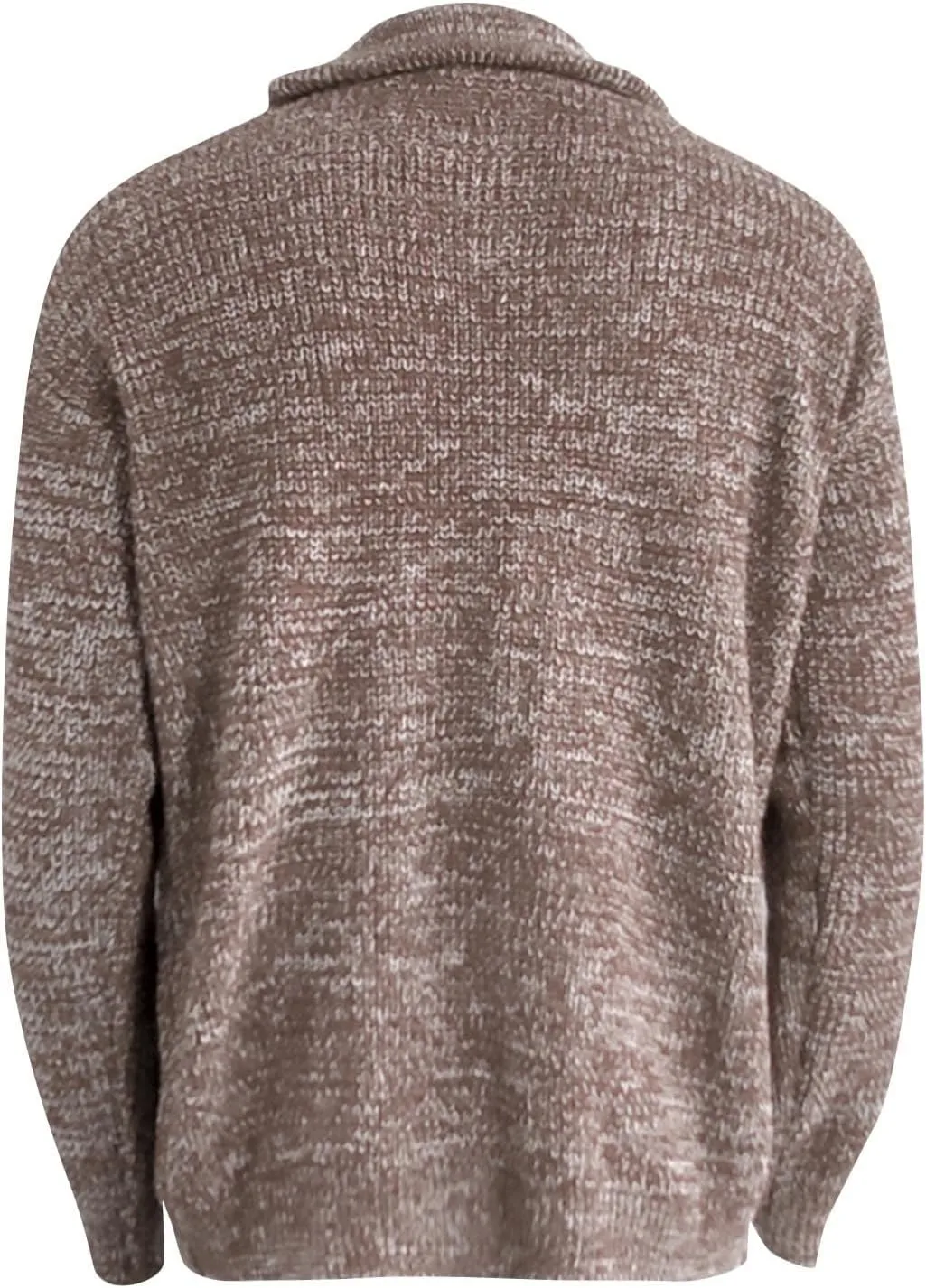 Mens Sweater Cardigan Casual Long Sleeve Shawl Collar Buttons Down Cable Knit Cardigan Sweater, XXL-5XL