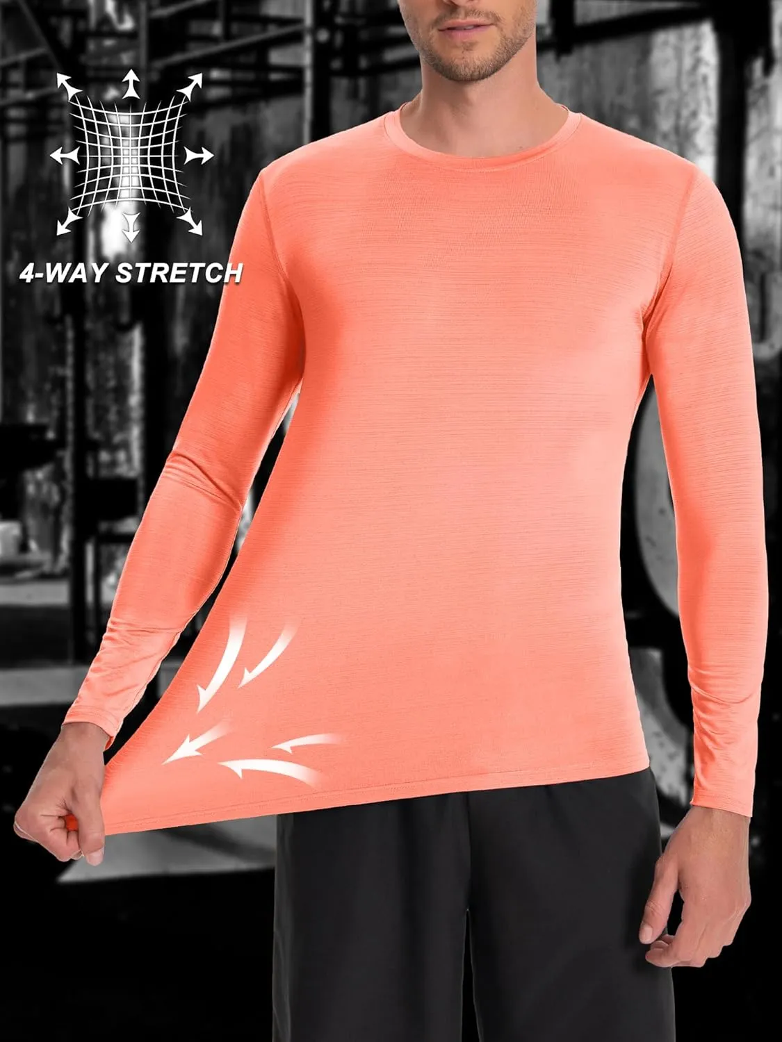Men's UPF 30  Shirts Long Sleeve T-Shirt Runing Sun Shirt Moisture Wicking Top