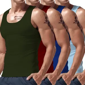Mens Workout Tank Tops Lightweight Quick Dry Muscle Cut Shirts Moisture Wicking Sport Sleeveless Compression Shirs