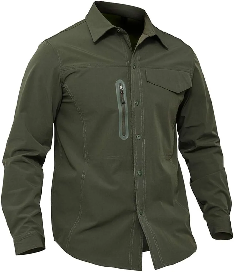 Military Tactical Shirt Men Thin Breathable Stretch Combat Shirts Casual Quick Dry Long Sleeve Shirt