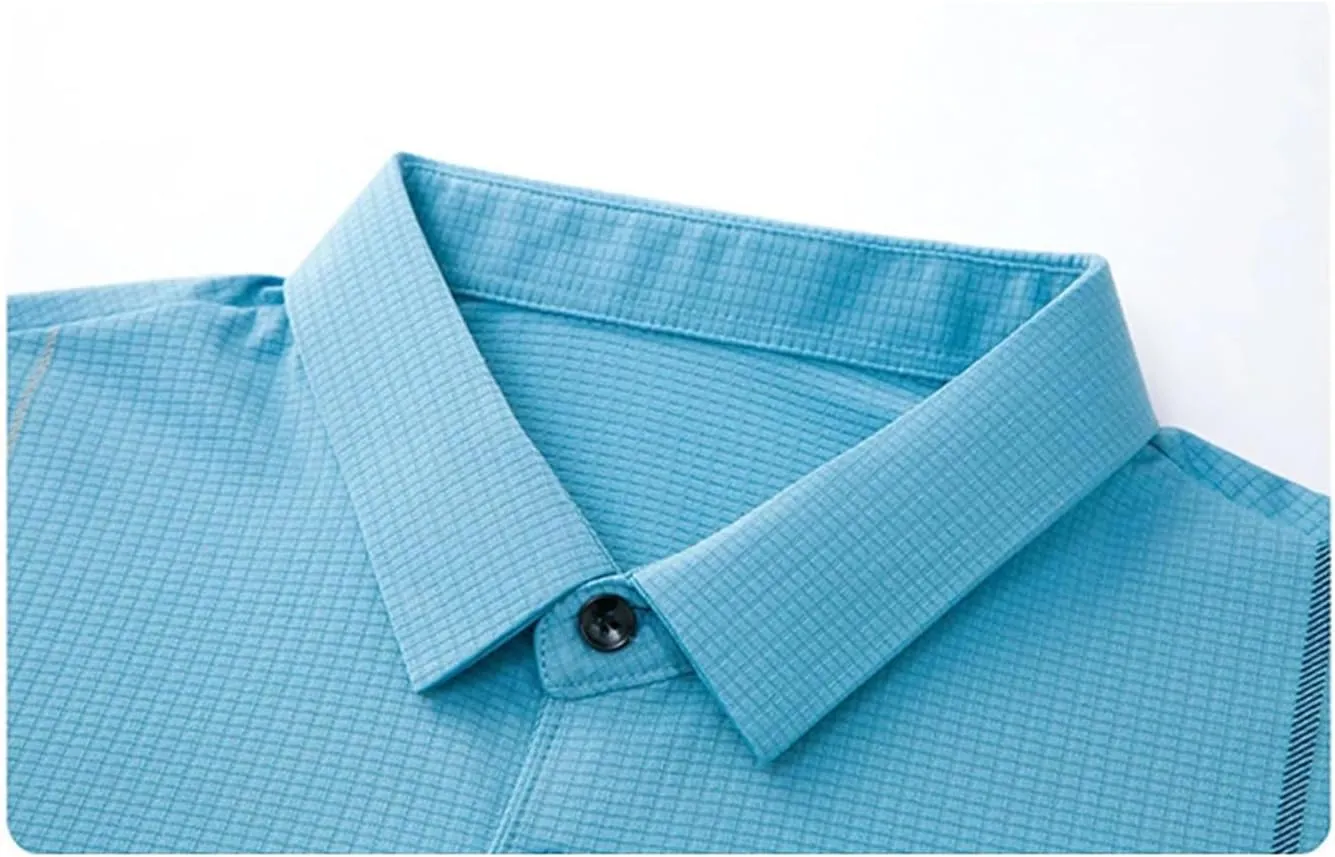 Mnjyihy Man Summer Fashion Polo Shirt Casual Short Sleeve Solid Athletic Quick-Dry Golf Shirt