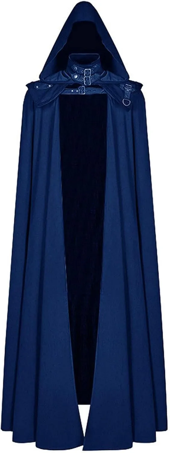 NaRHbrg Unisex Adults Hooded Cloak Cape for Halloween Cosplay Costumes Medieval Cosplay Wizard Witch Cape Renaissance Cloak