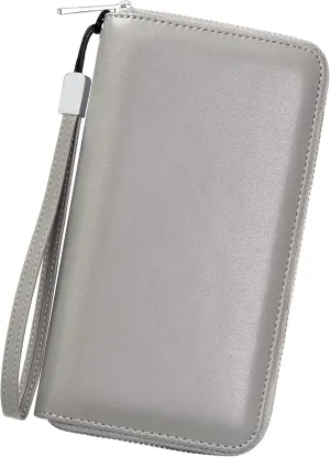 OIDERY Women Large Capacity Credit Card Wallet RFID Blocking with Removable Wristlet