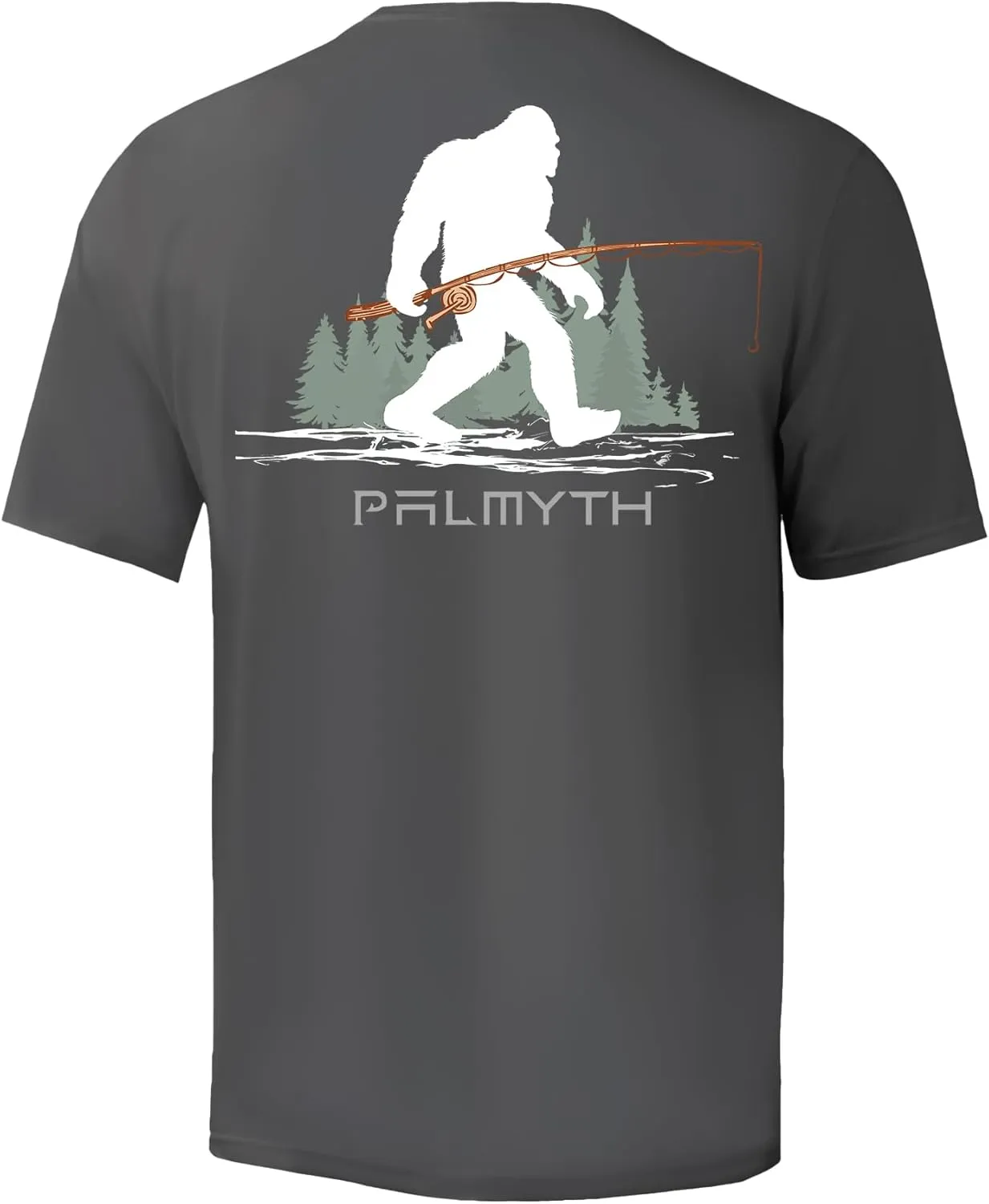 Palmyth Men's Fishing Shirt Short Sleeve Sun Protection UV UPF 50  SPF T-Shirt
