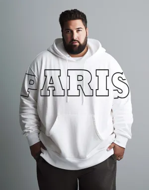 Paris Plus Size Hoodie White