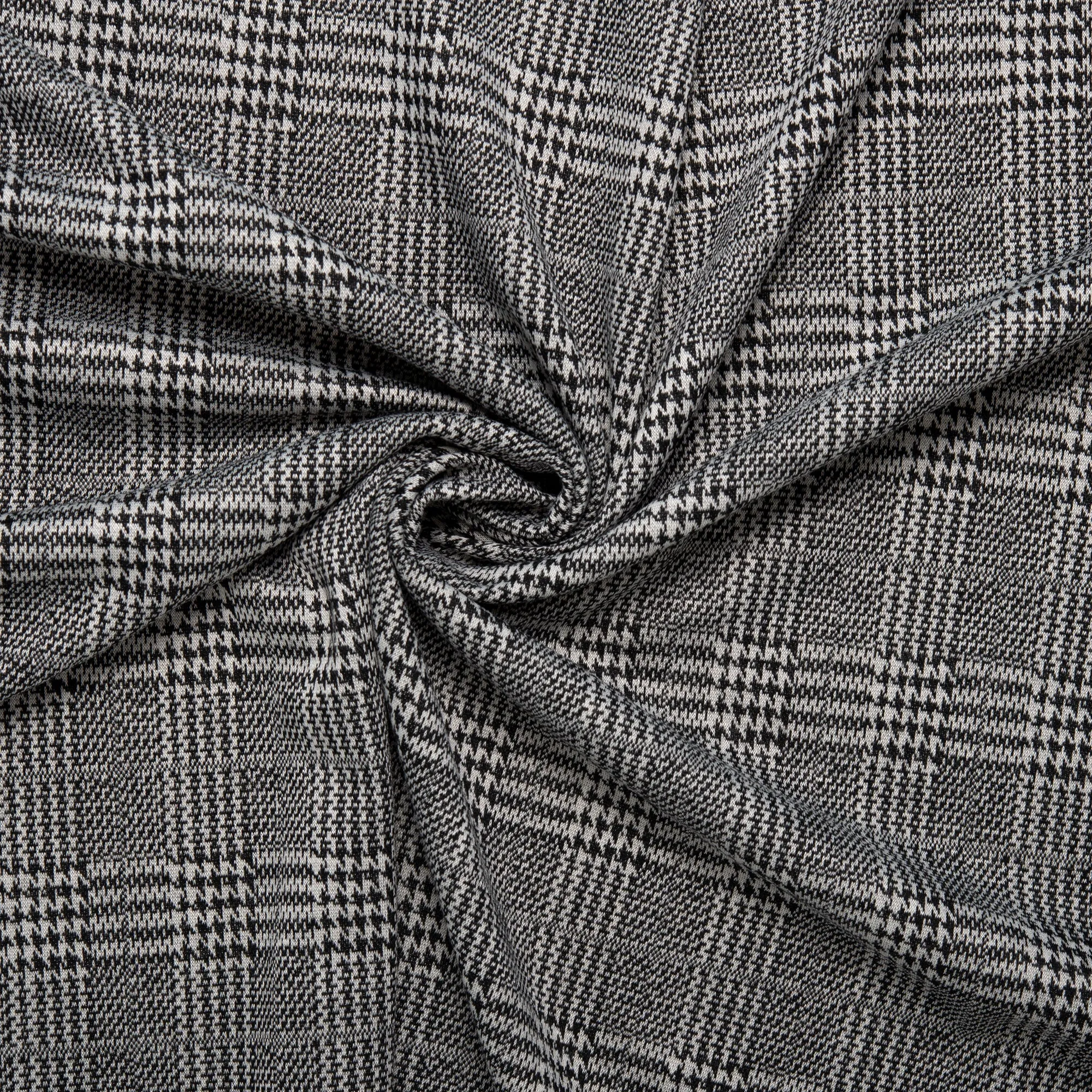 Plaid & Jacquard Fashion Knit - Houndstooth - White