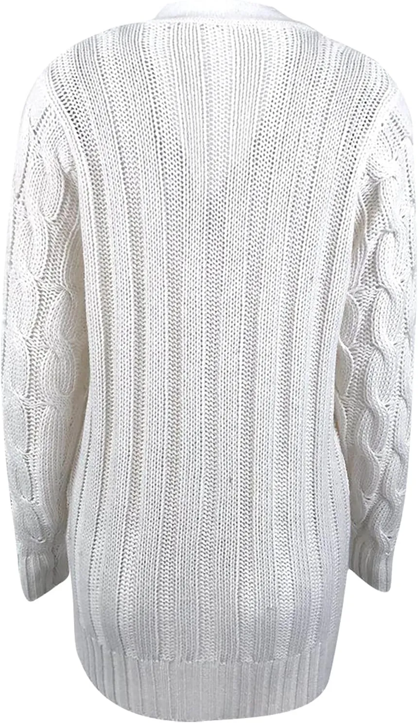 Plus Size Cardigan for Women Open Front Button Down Cable Knit Cardigan Sweaters Casual Long Sleeve Cardigans Coats