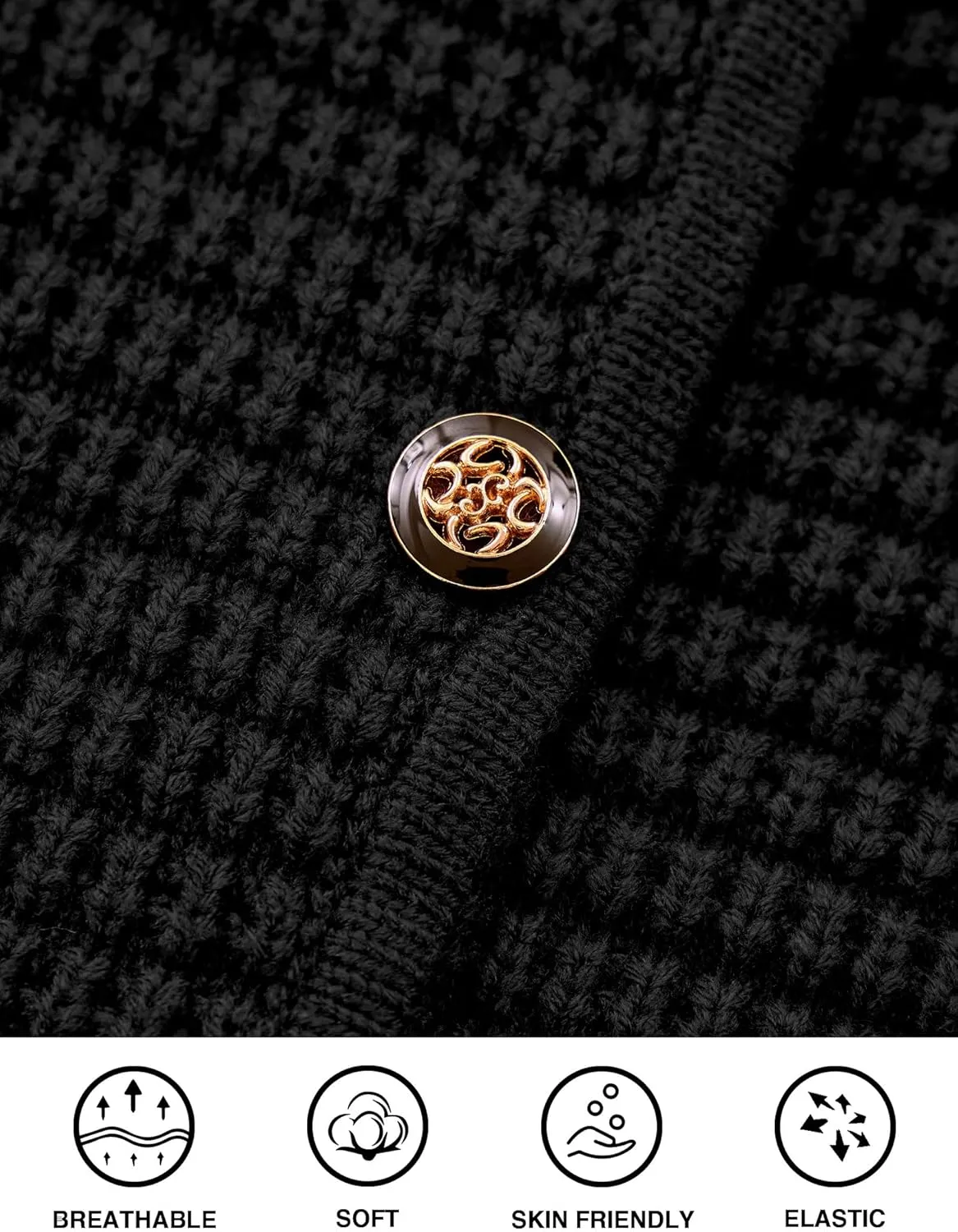 PRETTYGARDEN Women's Knit Cardigan Sweaters Fall Fashion Long Sleeve Open Front Button Down Trendy Casual Sweater Jacket