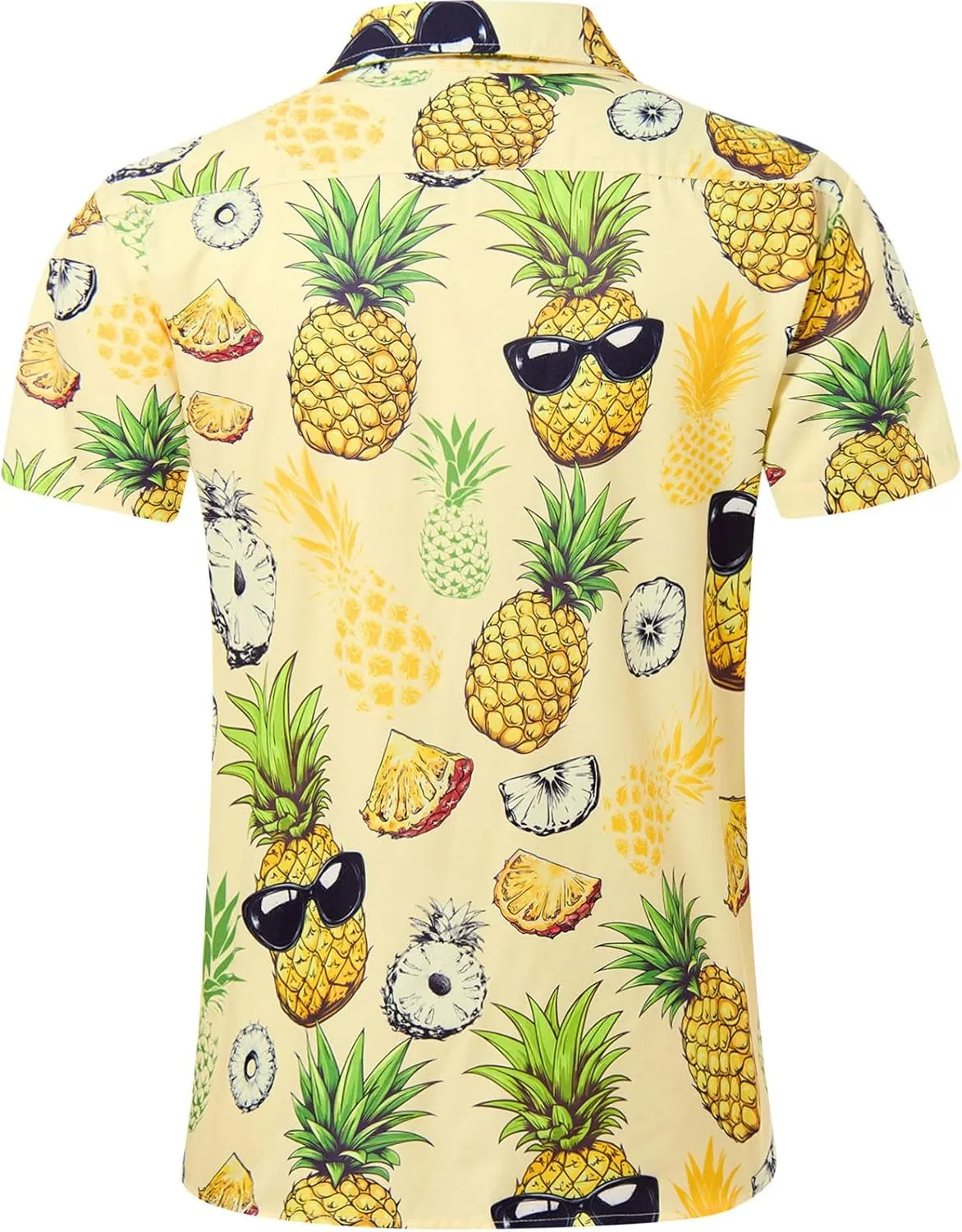 RAISEVERN Mens Hawaiian Shirt Casual Button Down Short Sleeve Tropical Beach Dress Shirt for Summer Holiday