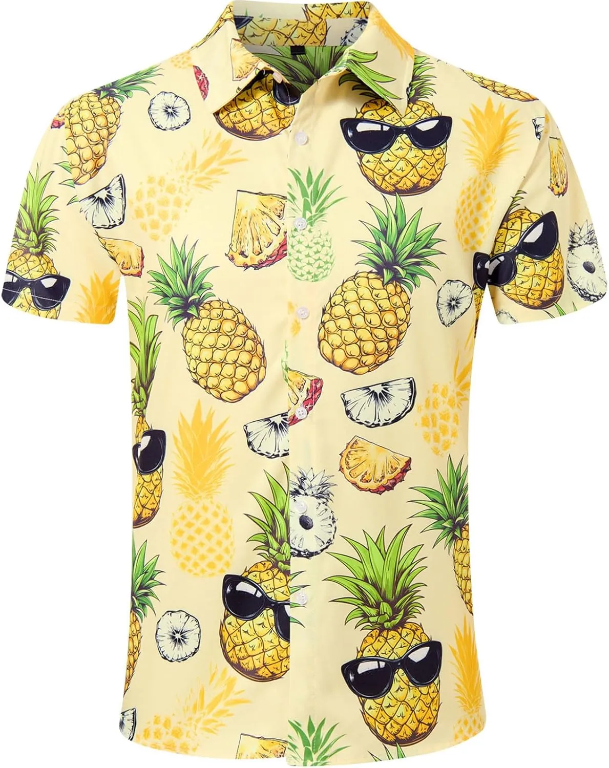 RAISEVERN Mens Hawaiian Shirt Casual Button Down Short Sleeve Tropical Beach Dress Shirt for Summer Holiday