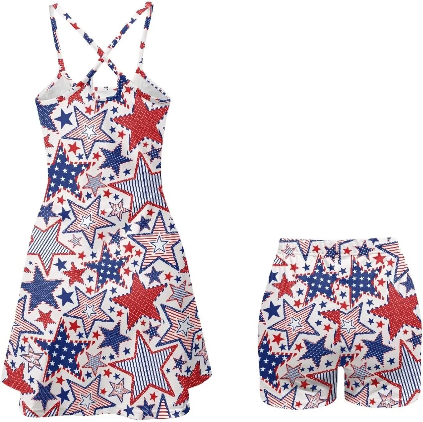 Slim Comfort Tennis Dress Womens Athletic Dress Built in Shorts Workout Exercise Golf Summer Dress XS-2XL