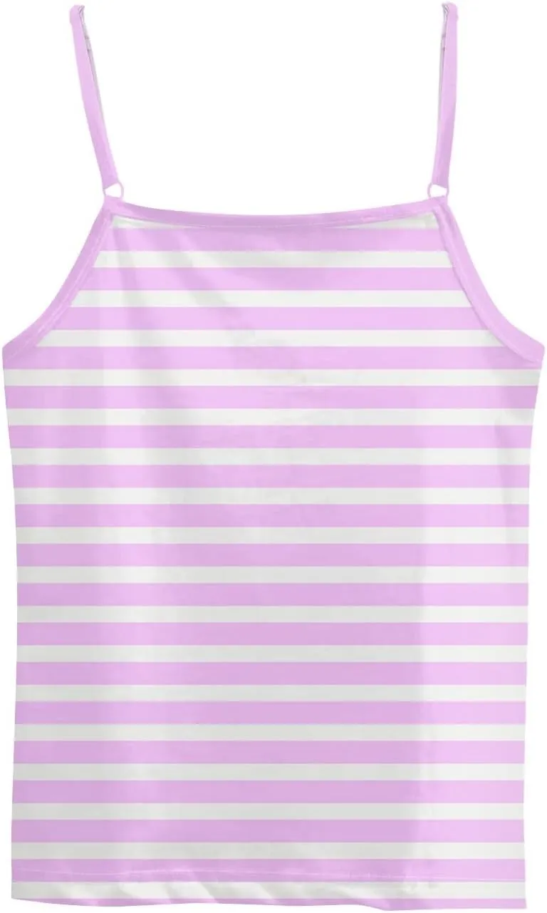 slqdgmryz Tank Top for Women Loose Fit Summer Spaghetti Straps Cami Top Basic Scoop Neck Adjustable Cute Sleeveless Shirts