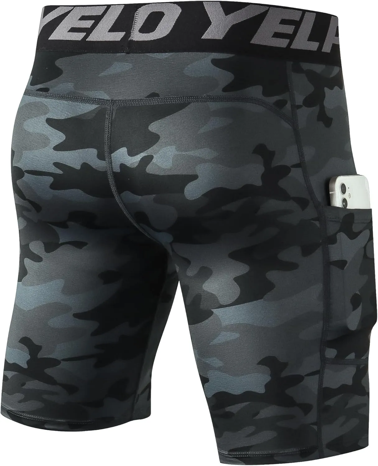 SPVISE Compression Shorts Men Spandex Sports Shorts Workout Running Gym Shorts Cool Dry Athletic Baselayer Underwear Pockets