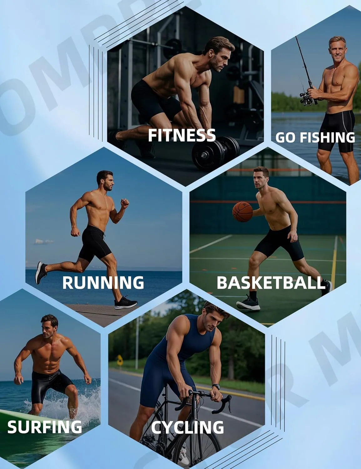 SPVISE Compression Shorts Men Spandex Sports Shorts Workout Running Gym Shorts Cool Dry Athletic Baselayer Underwear Pockets