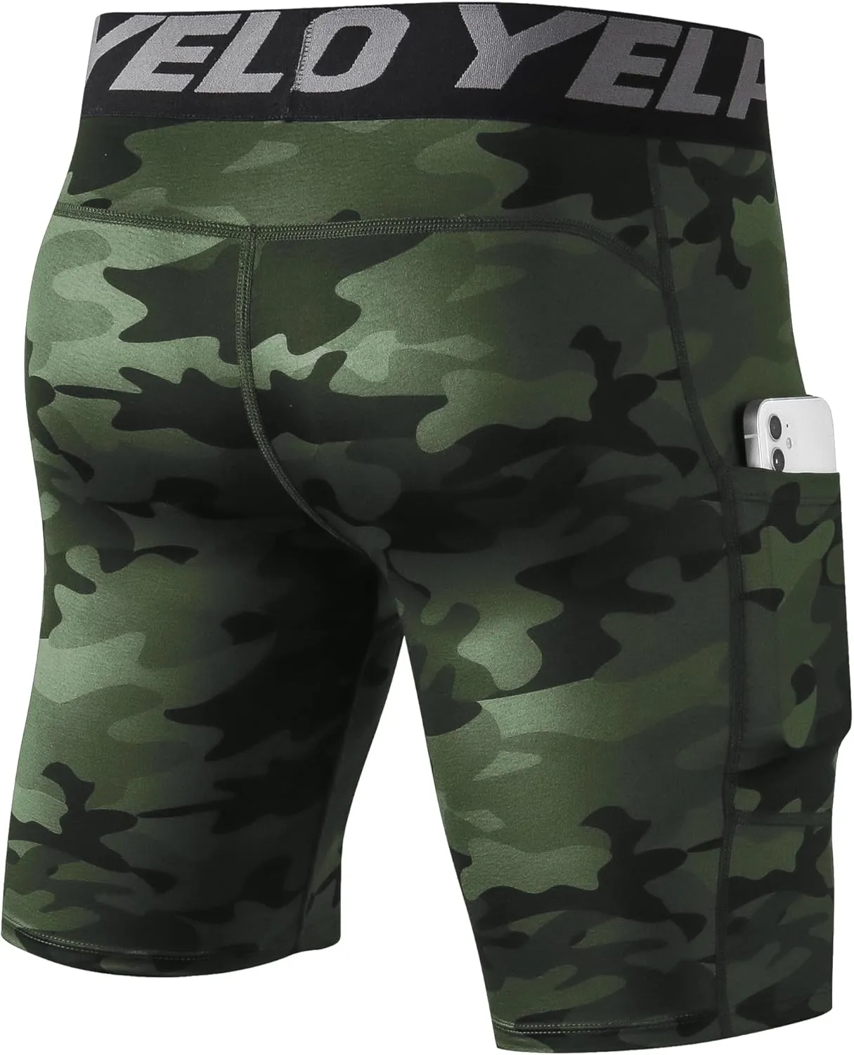 SPVISE Compression Shorts Men Spandex Sports Shorts Workout Running Gym Shorts Cool Dry Athletic Baselayer Underwear Pockets