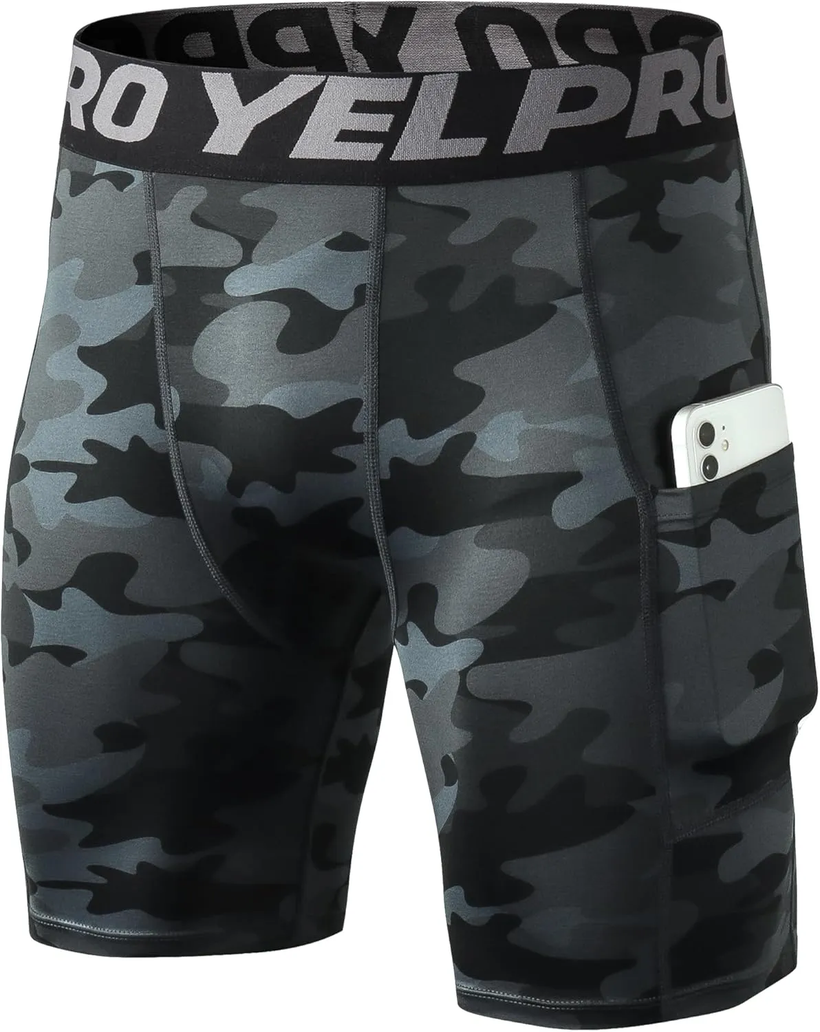 SPVISE Compression Shorts Men Spandex Sports Shorts Workout Running Gym Shorts Cool Dry Athletic Baselayer Underwear Pockets