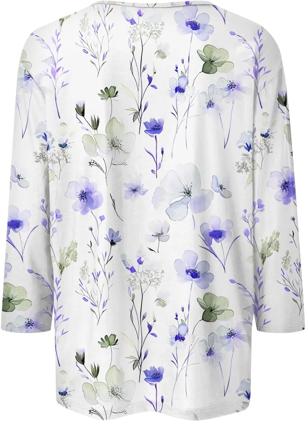 Summer Cardigan for Women Lightweight 3/4 Sleeve Open Front Casual Beach Shirts Button Down Cropped Cardigan Sweaters