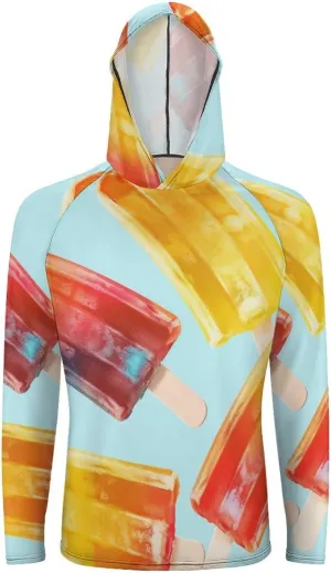 Sun Protection Shirt Long Sleeve Hoodie Popsicles Lightweight Rash Guard Quick Dry Sun Shirt for Outdoor