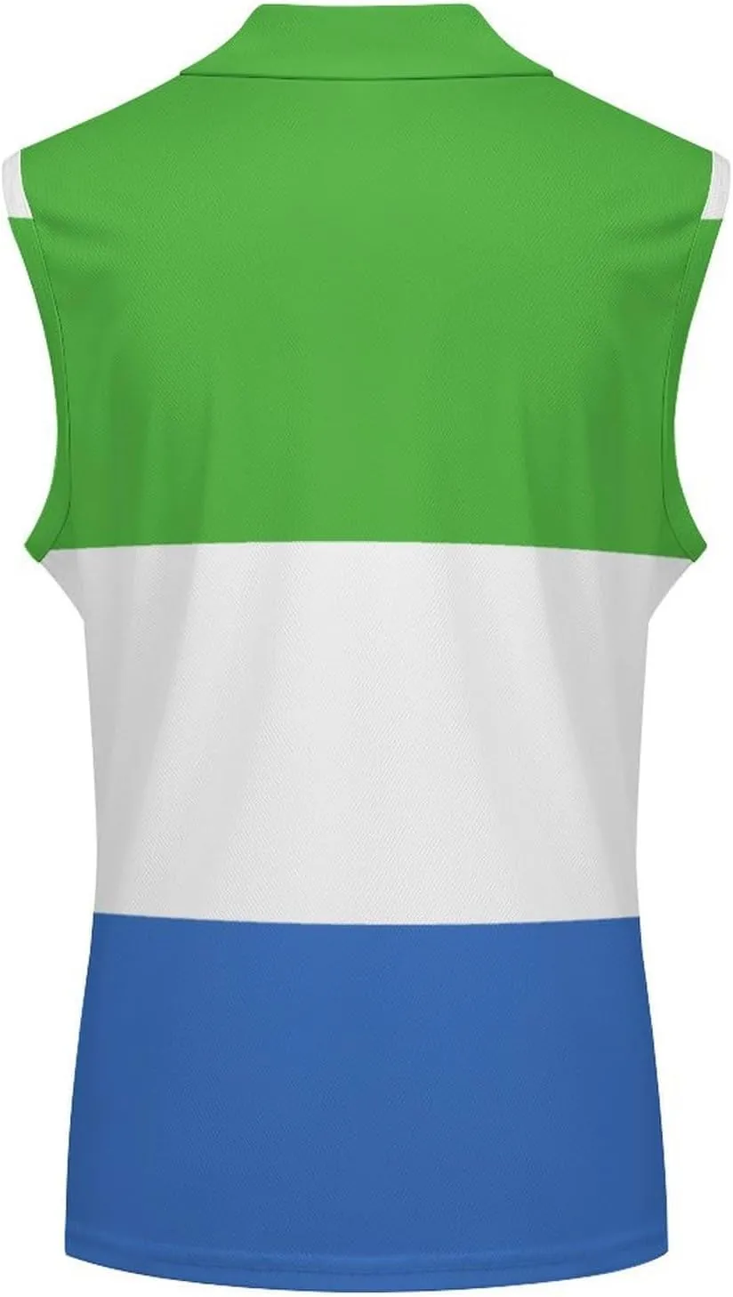 TAIZIYEAH Saint Kitts and Nevis Flag Women's Sleeveless PO-LO Shirts Collared V Neck Tennis Tank Tops Quick Dry Lightweight