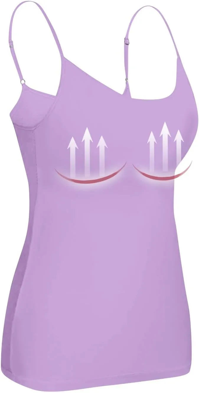 Tank Top for Women with Workout 2025 Adjustable Spaghetti Strap Fitted Camisole