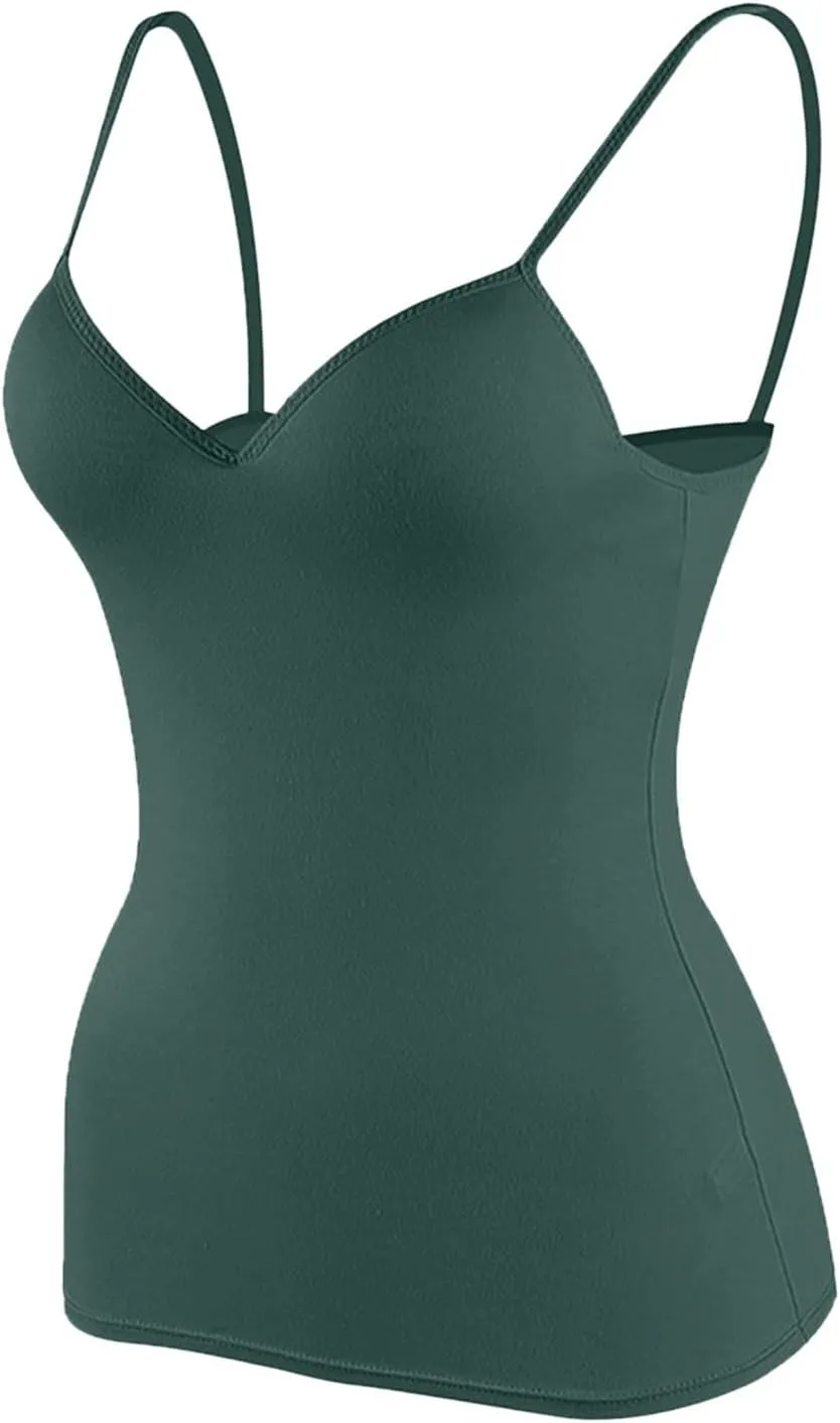 Tank Top with Built in Bra for Women Sports Cami Shirts 2025 Spring Summer Workout Camisoles Sleeveless Under Clothes