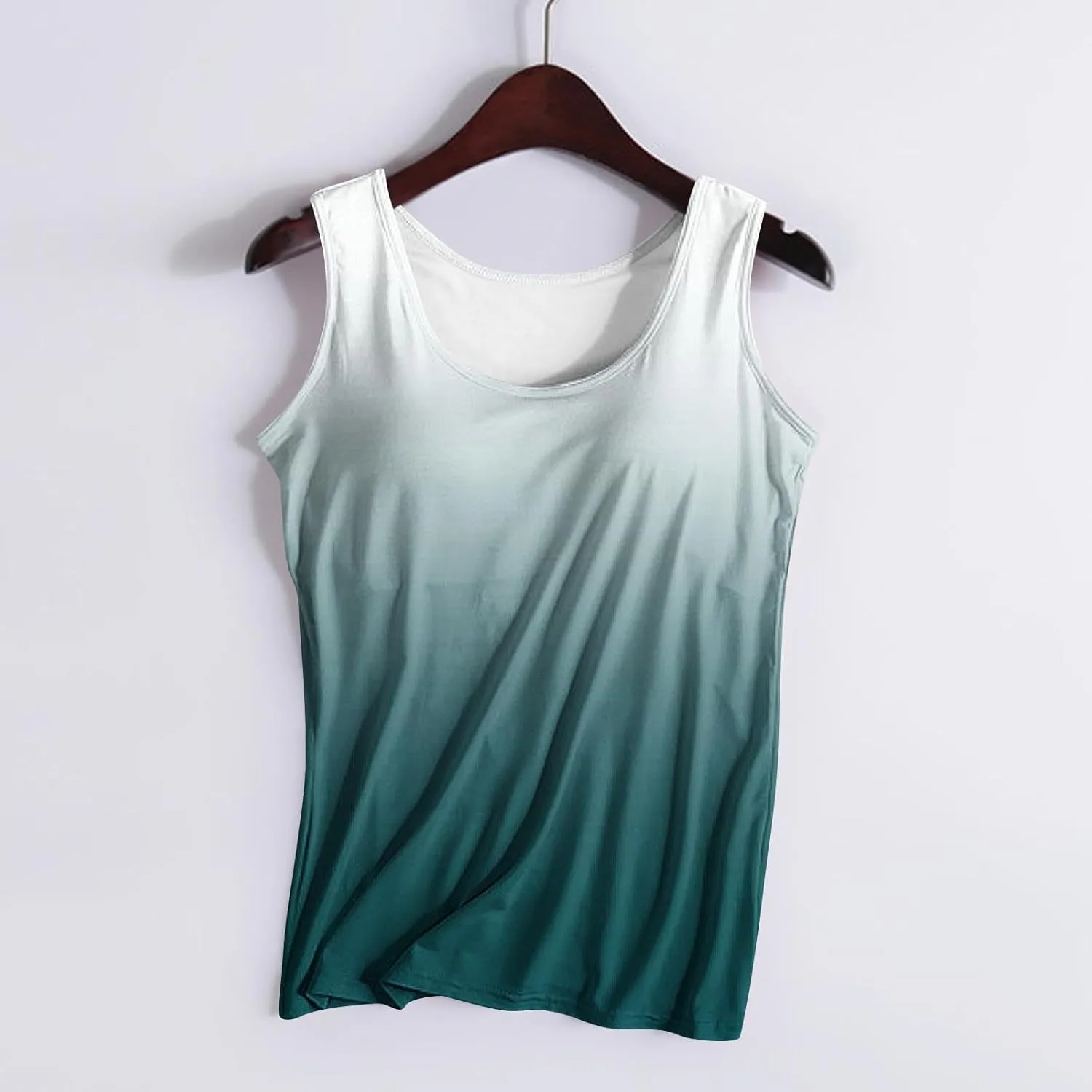 Tank Top with Built in Bra for Women Summer Sleeveless Basic Cami Shelf Bras Padded Workout Tanks Casual Undershirts