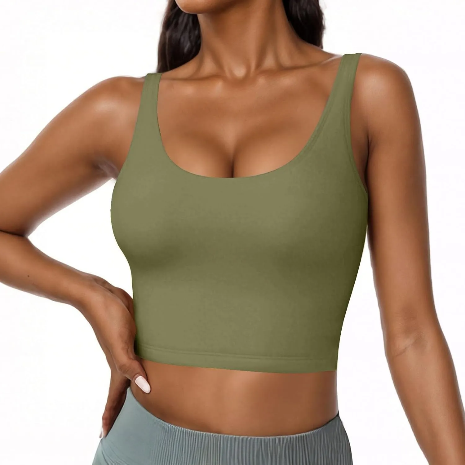 Tank Top with Built in Bra for Women Summer Workout Camisoles Sports Cami Shirts Lightweight Undershirt Tank Tops