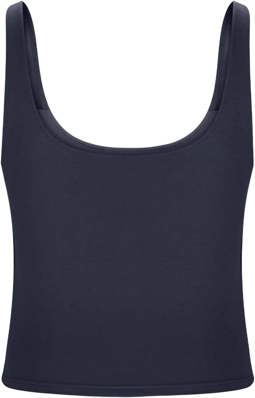 Tank Top with Built in Bra for Women Summer Workout Camisoles Sports Cami Shirts Lightweight Undershirt Tank Tops