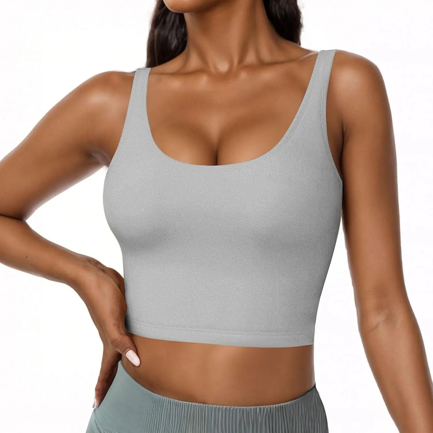 Tank Top with Built in Bra for Women Summer Workout Camisoles Sports Cami Shirts Lightweight Undershirt Tank Tops
