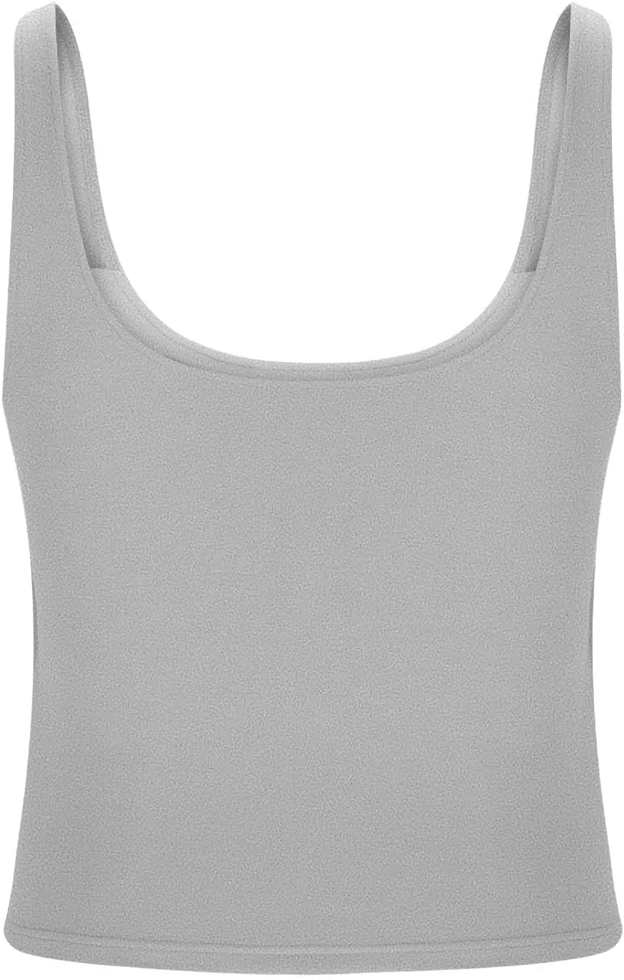 Tank Top with Built in Bra for Women Summer Workout Camisoles Sports Cami Shirts Lightweight Undershirt Tank Tops
