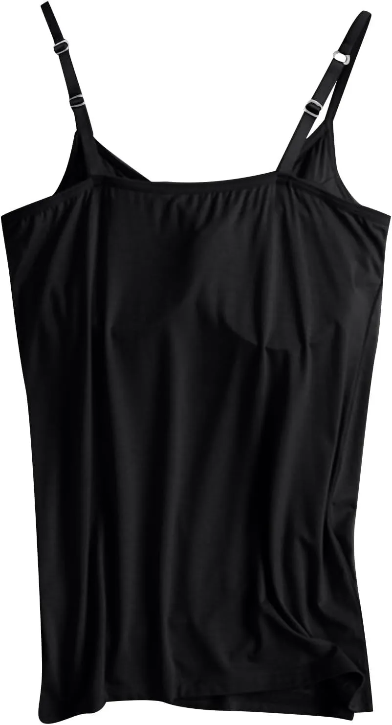 Tank Top, with Built in Bra Sports 2025 Summer Spaghetti Strap Camisoles Cami Sleeveless Trendy Lingerie