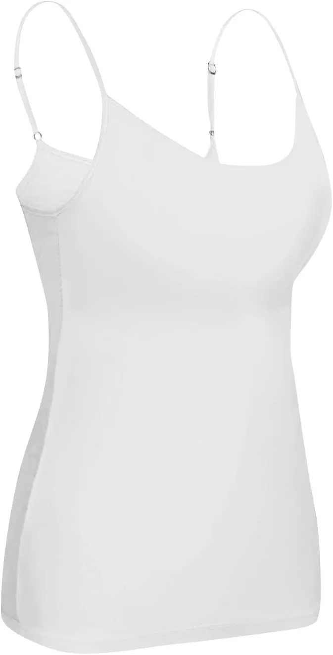 Tank Top, with Built in Bra Sports 2025 Summer Spaghetti Strap Camisoles Cami Sleeveless Trendy Lingerie