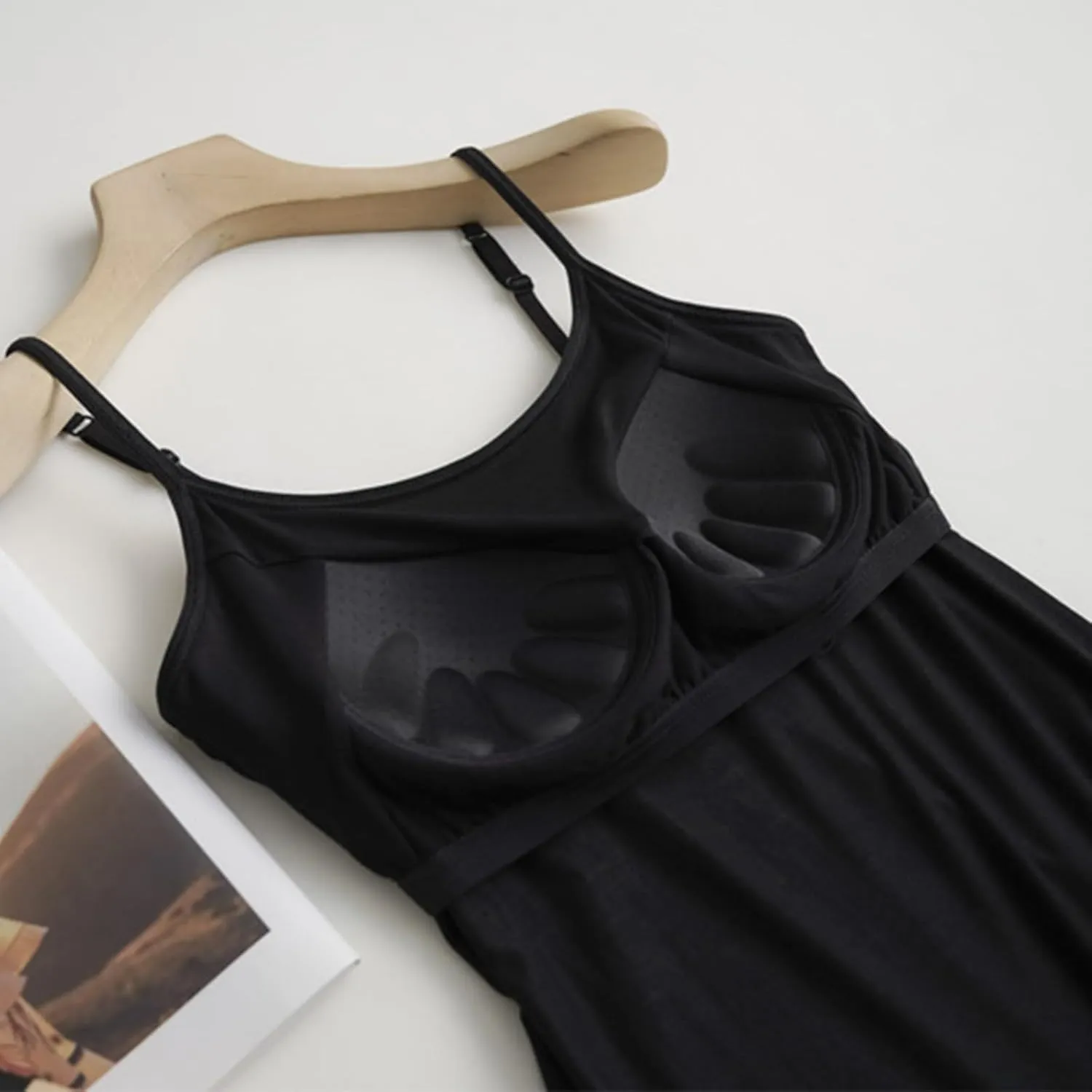 Tank Top, with Built in Bra Sports 2025 Summer Spaghetti Strap Camisoles Cami Sleeveless Trendy Lingerie