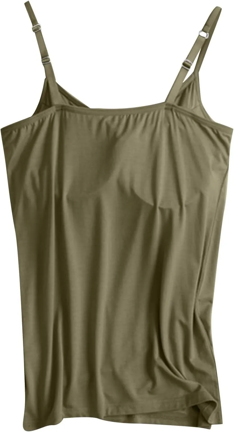 Tank Top, with Built in Bra Sports 2025 Summer Spaghetti Strap Camisoles Cami Sleeveless Trendy Lingerie