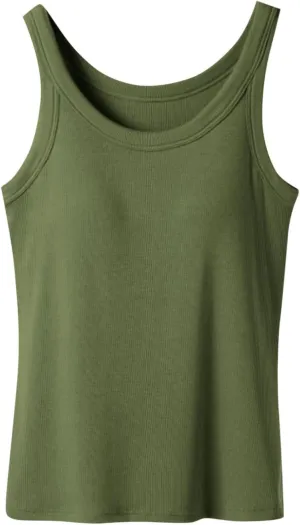 Tank Tops for Women 2025 Built in Bra Summer Lounge Shirts Loose Fit Workout Tank Tops Casual Camisole Top