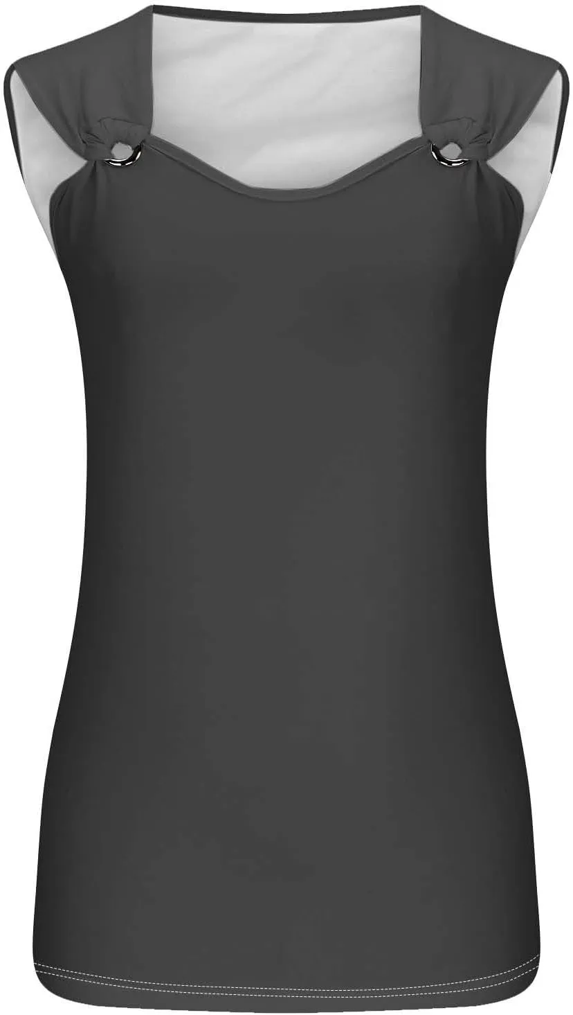 Tank Tops for Women 2025 Casual Solid Color Sleeveless V Neck Tunics Top Summer Vacation Fashion Loose Camisole Tank