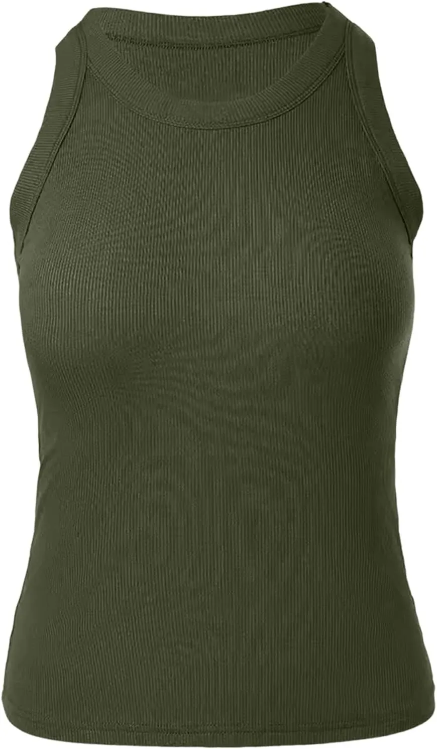 Tank Tops for Women, Racerback Ribbed Tank Top, Women Slim Knit Basic Summer Tops Going Out Tops Long Sleeveless Shirts