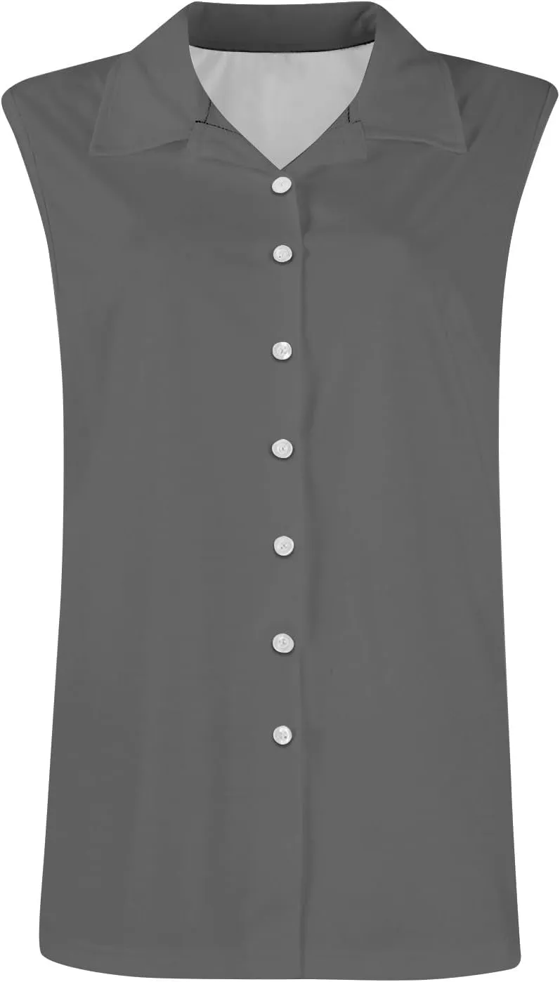 Tank Tops for Women V Neck Summer Outfits Collared Shirts Dressy Casual Loose Fit Top