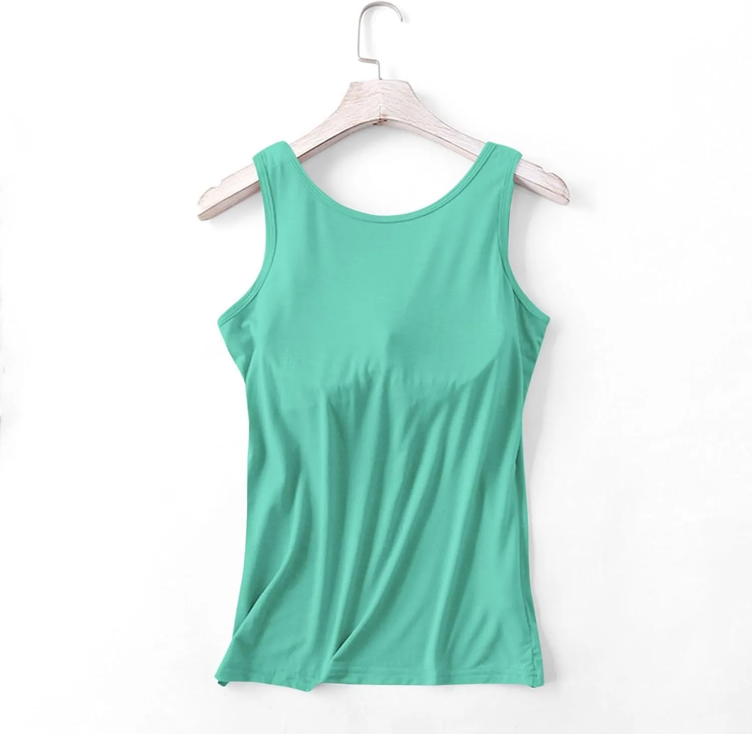 Tank Tops with Built in Bra Padded 2024 Comfy Solid Color Sleeveless Tops Workout Gym Shirt