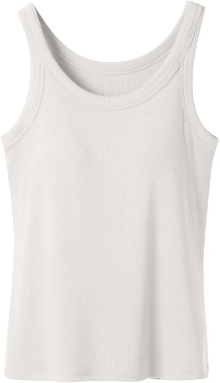 Tank with Built in Bra for Women U Neck Trending Soft Comfy Casual Tank Top Quick Dry Athletic Yoga Shirts