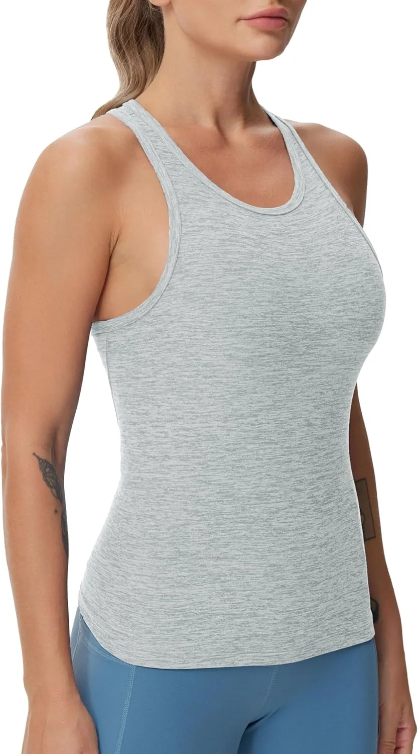 THE GYM PEOPLE Women's Racerback Workout Tank Tops Slim Fit Soft Sleeveless Yoga Shirts